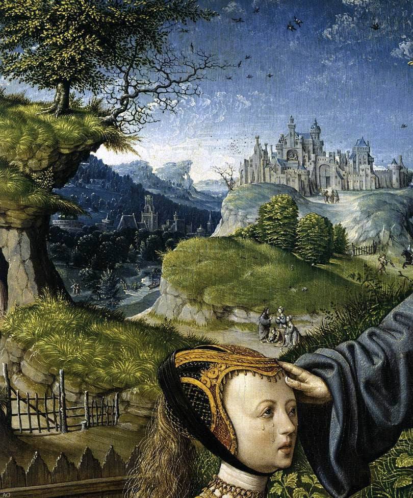 Jacob Cornelisz Van Oostsanen Christ Appearing to Mary Magdalen as a Gardener (detail) - Hand Painted Oil Painting