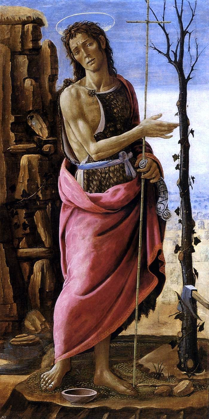 Jacopo Del Sellaio St John the Baptist - Hand Painted Oil Painting