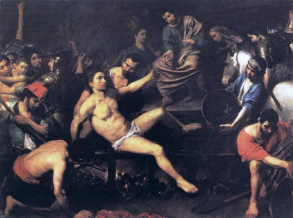 Valentin De boulogne Martyrdom of St Lawrence - Hand Painted Oil Painting