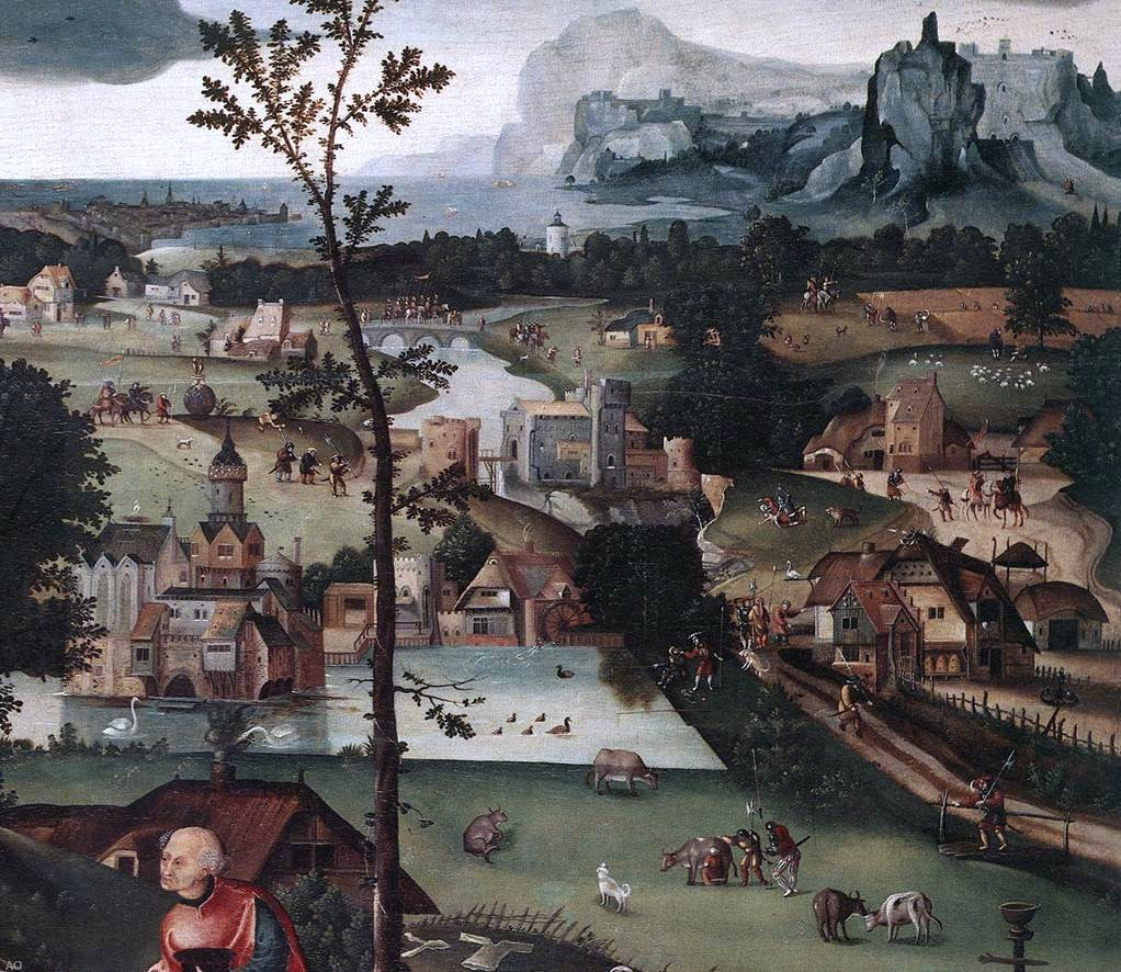 Joachim Patenier Landscape with the Rest on the Flight (detail) - Hand Painted Oil Painting