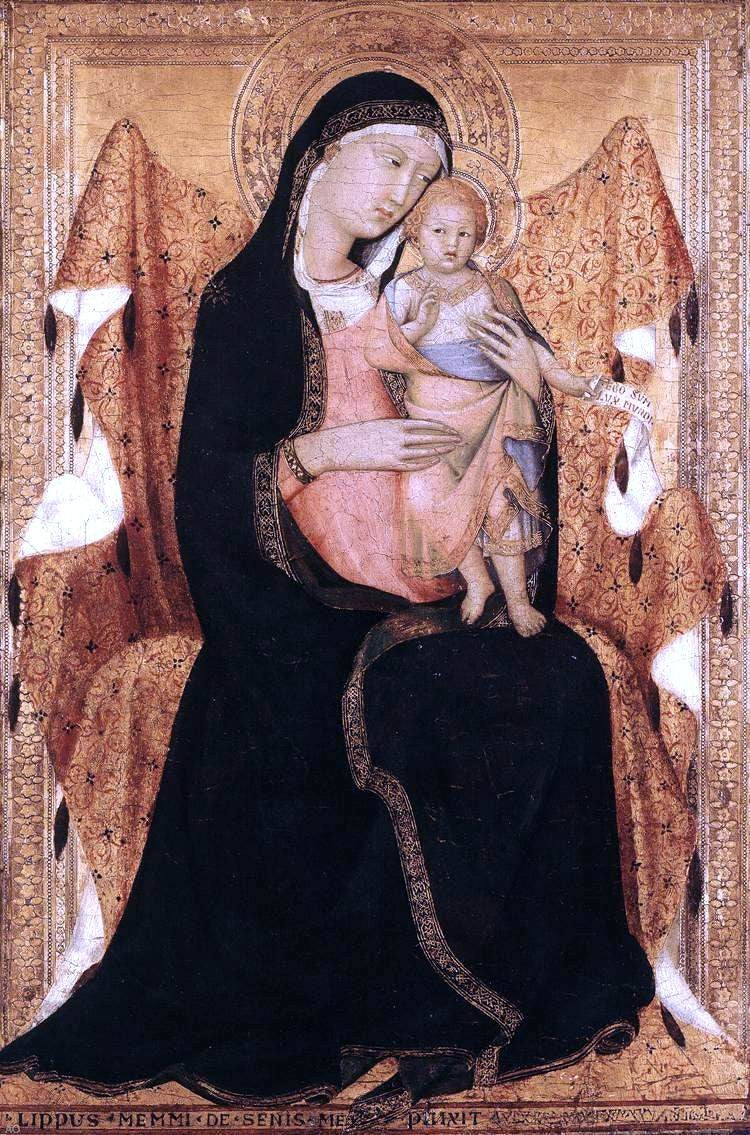 Lippo Memmi Virgin and Child - Hand Painted Oil Painting