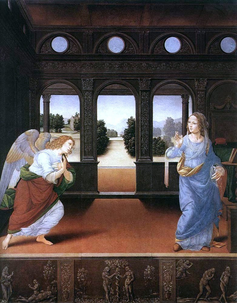 Lorenzo Di Credi Annunciation - Hand Painted Oil Painting