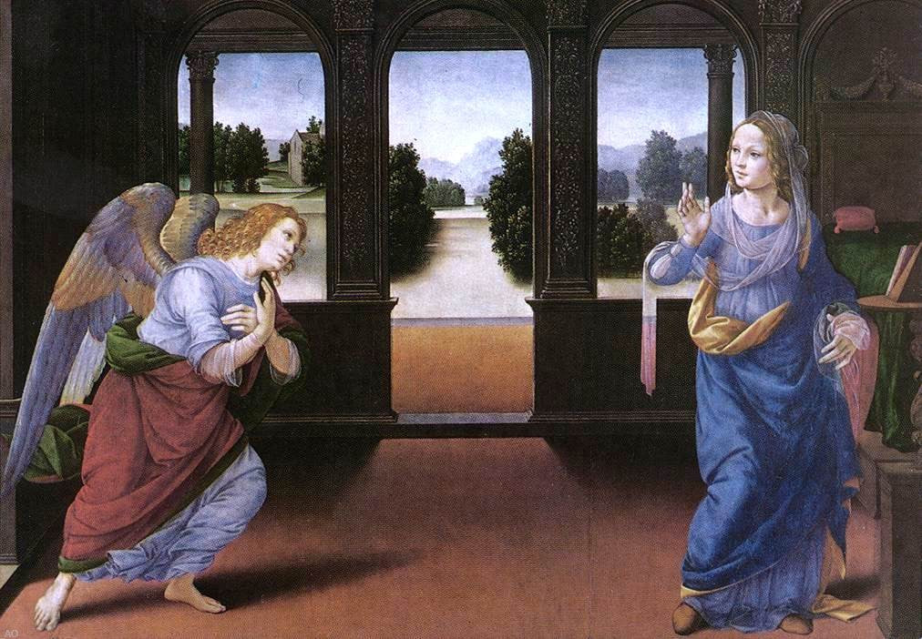 Lorenzo Di Credi Annunciation (detail) - Hand Painted Oil Painting