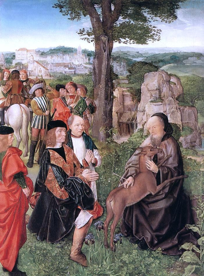 Master Saint Gilles St Gilles and the Hind - Hand Painted Oil Painting