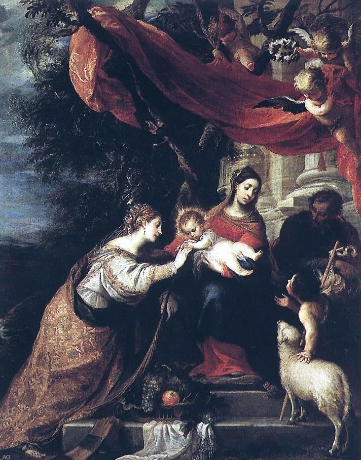 The Younger Mateo Cerezo The Mystic Marriage of St Catherine - Hand Painted Oil Painting