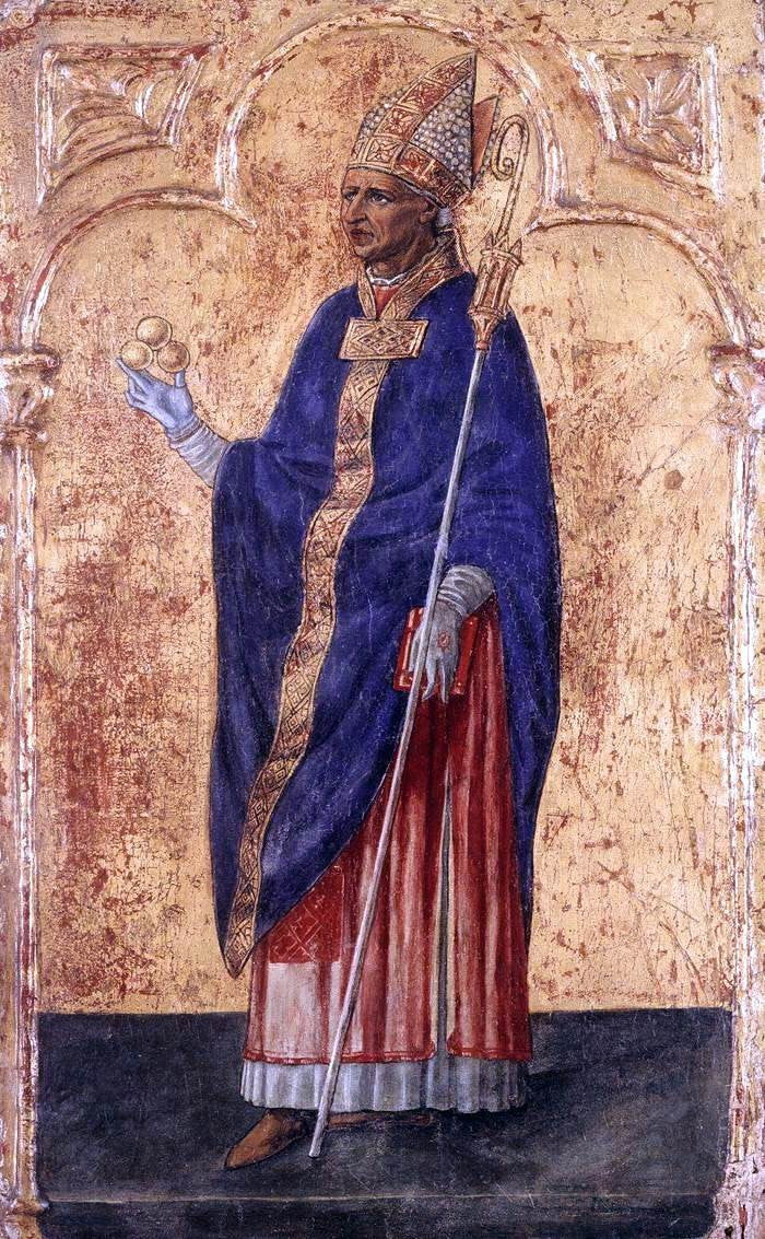 Matteo Di Giovanni St Nicholas of Bari - Hand Painted Oil Painting