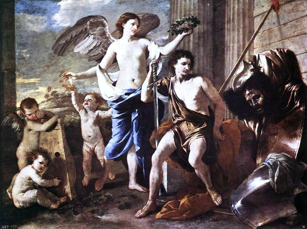 Nicolas Poussin The Triumph of David - Hand Painted Oil Painting
