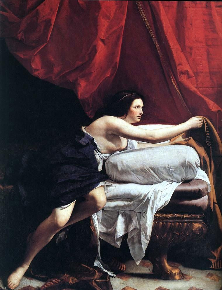 Orazio Gentileschi Joseph and Potiphar's Wife (detail) - Hand Painted Oil Painting