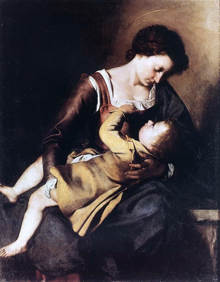  Orazio Gentileschi Madonna - Hand Painted Oil Painting