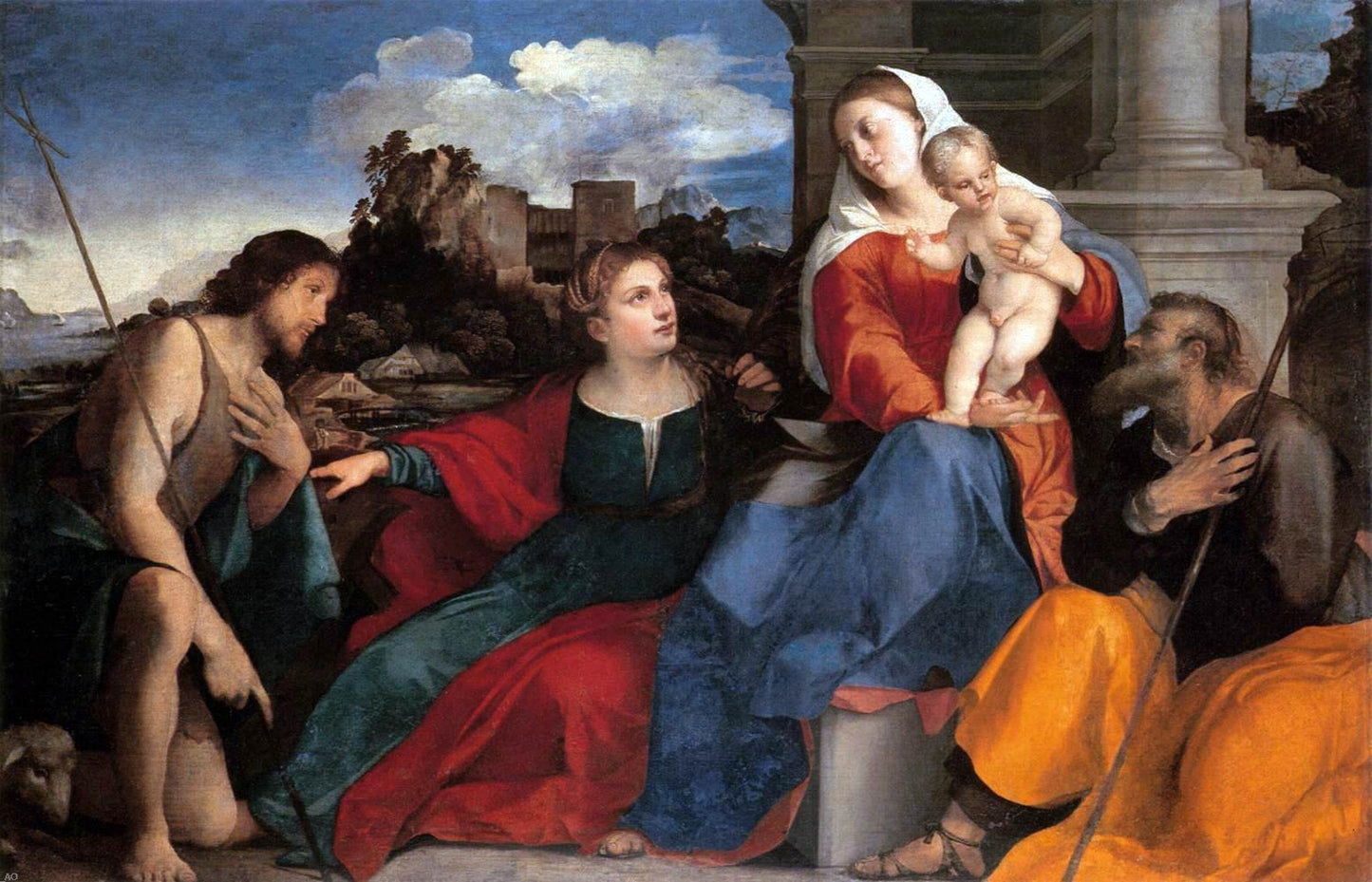  Palma Vecchio Sacred Conversation - Hand Painted Oil Painting