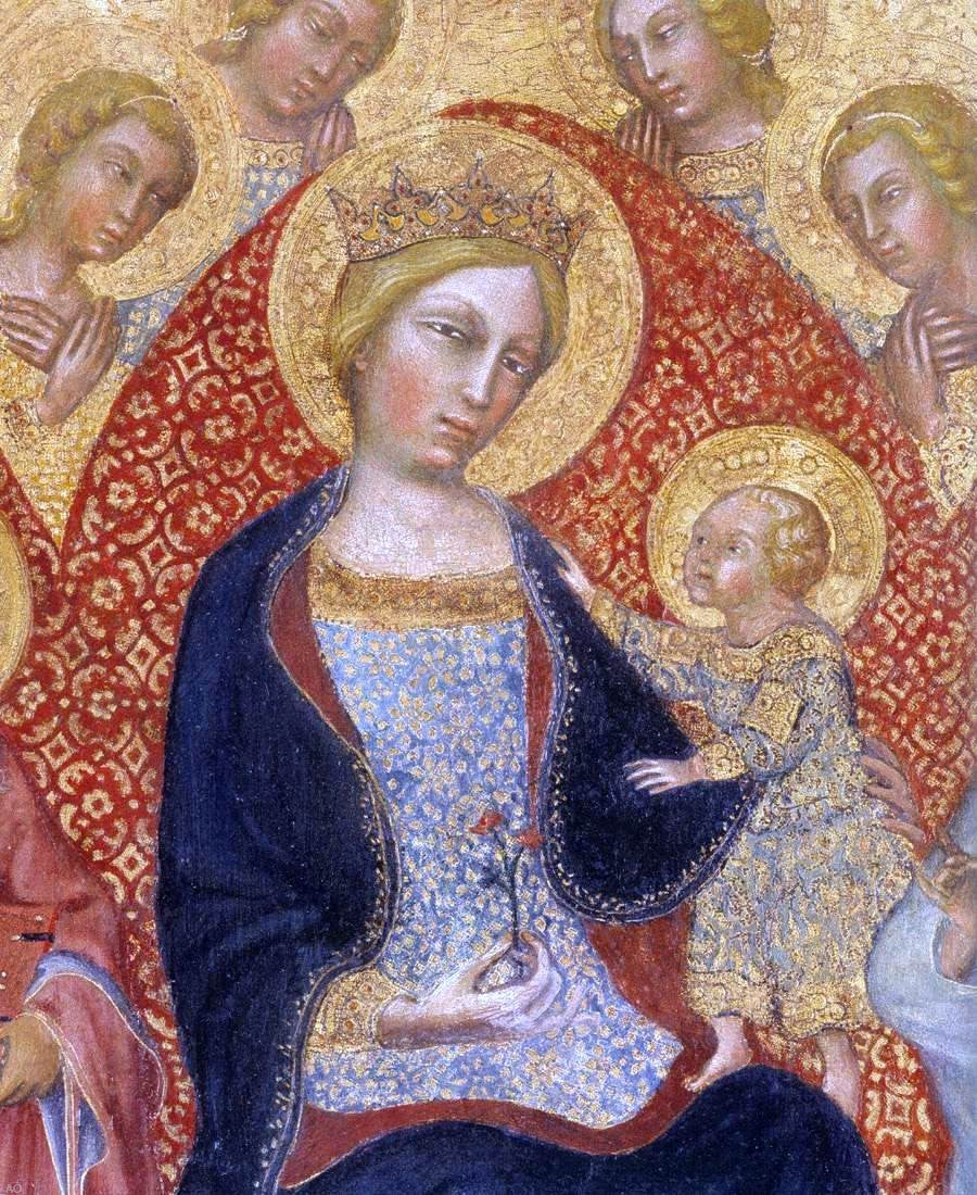 Paolo Di Giovanni fei Virgin and Child Enthroned (detail) - Hand Painted Oil Painting