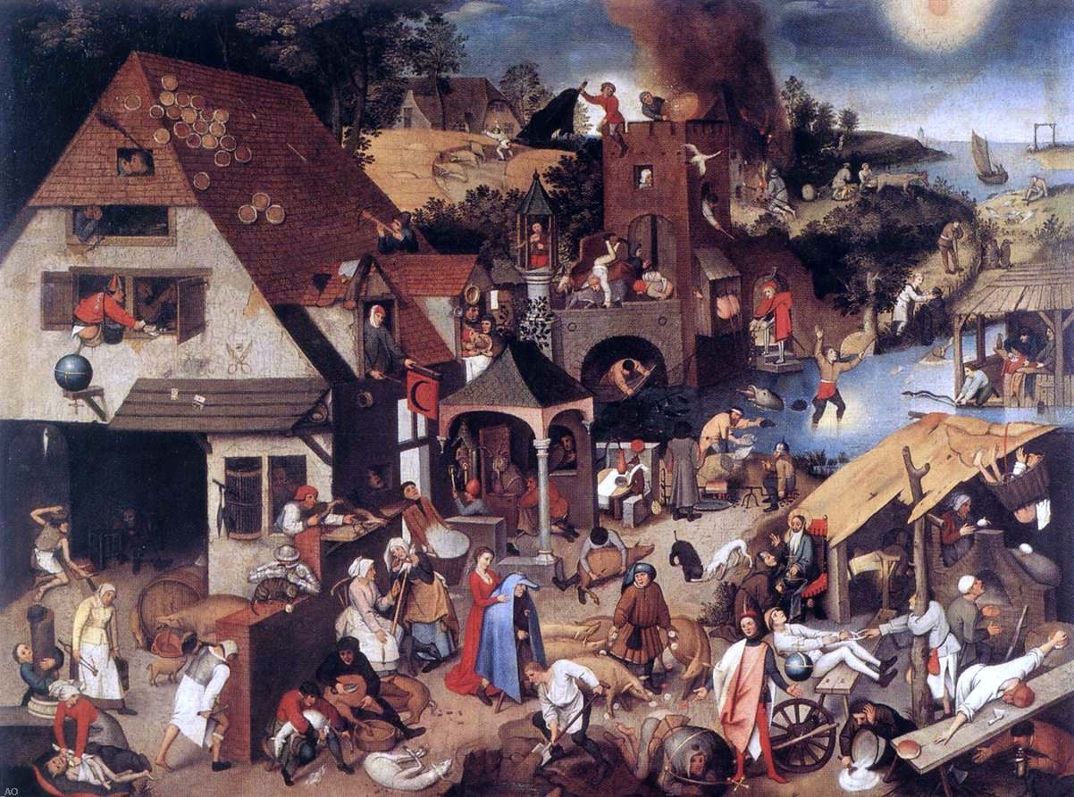  The Younger Pieter Brueghel Proverbs - Hand Painted Oil Painting