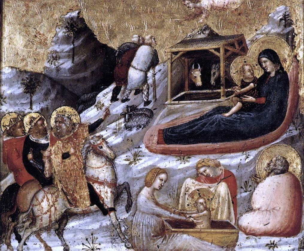 Pietro Da Rimini The Nativity and Other Episodes from the Childhood of Christ - Hand Painted Oil Painting