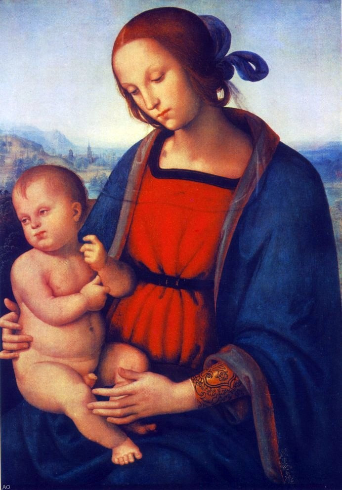 Pietro Perugino Madonna with Child - Hand Painted Oil Painting