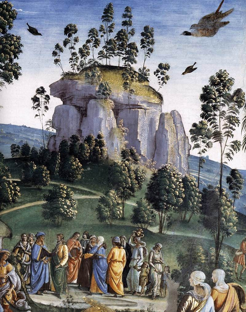 Pietro Perugino Moses's Journey into Egypt and the Circumcision of His Son Eliezer (detail) - Hand Painted Oil Painting