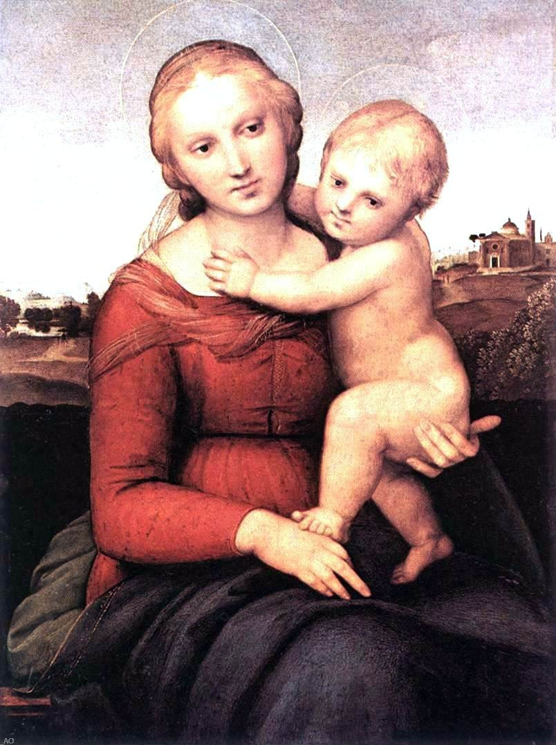 Raphael Madonna and Child (The Small Cowper Madonna) - Hand Painted Oil Painting