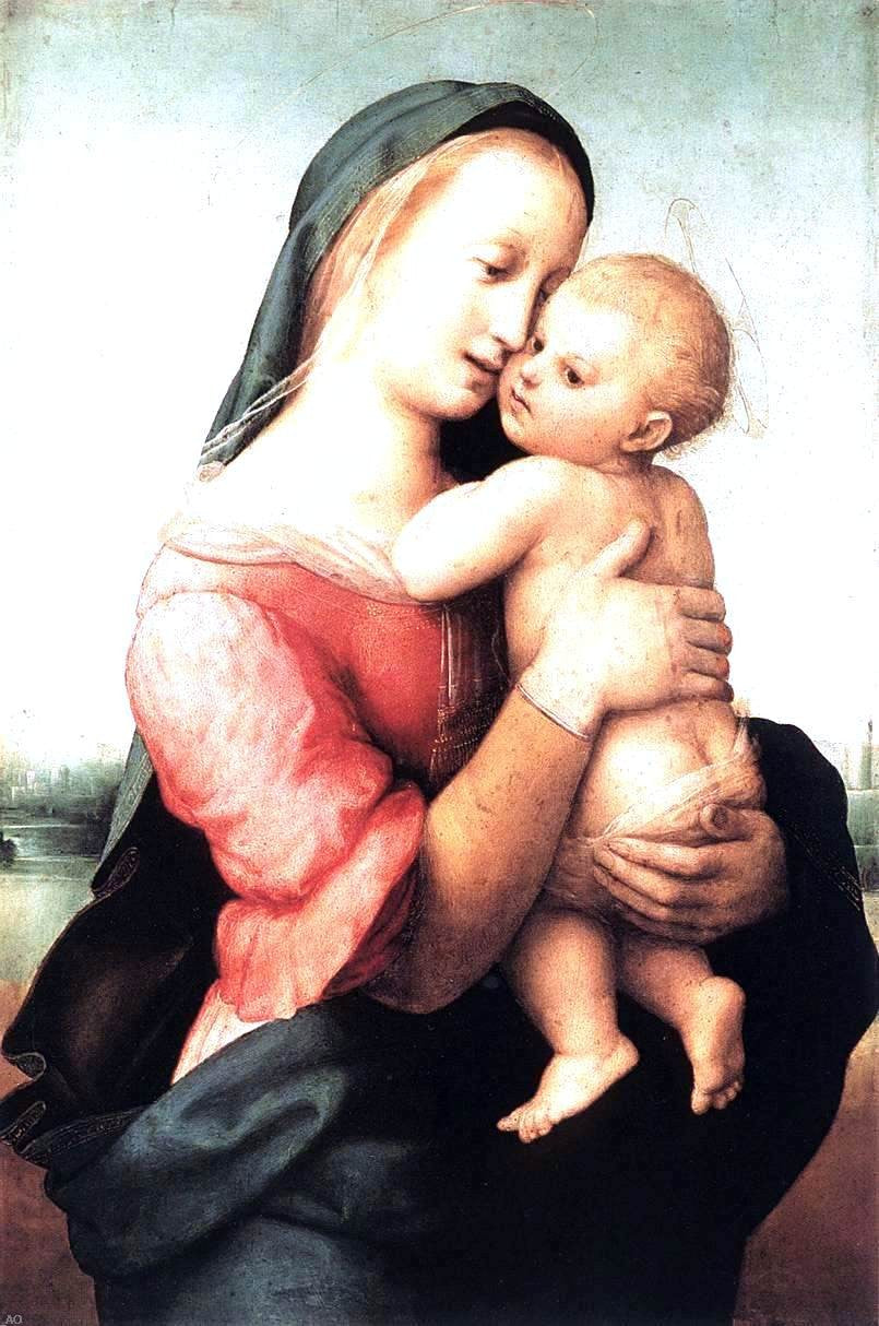 Raphael Madonna and Child (The Tempi Madonna) - Hand Painted Oil Painting