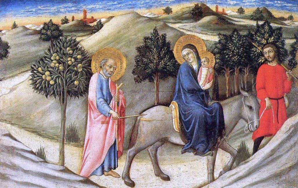 Sano Di Pietro Flight to Egypt - Hand Painted Oil Painting