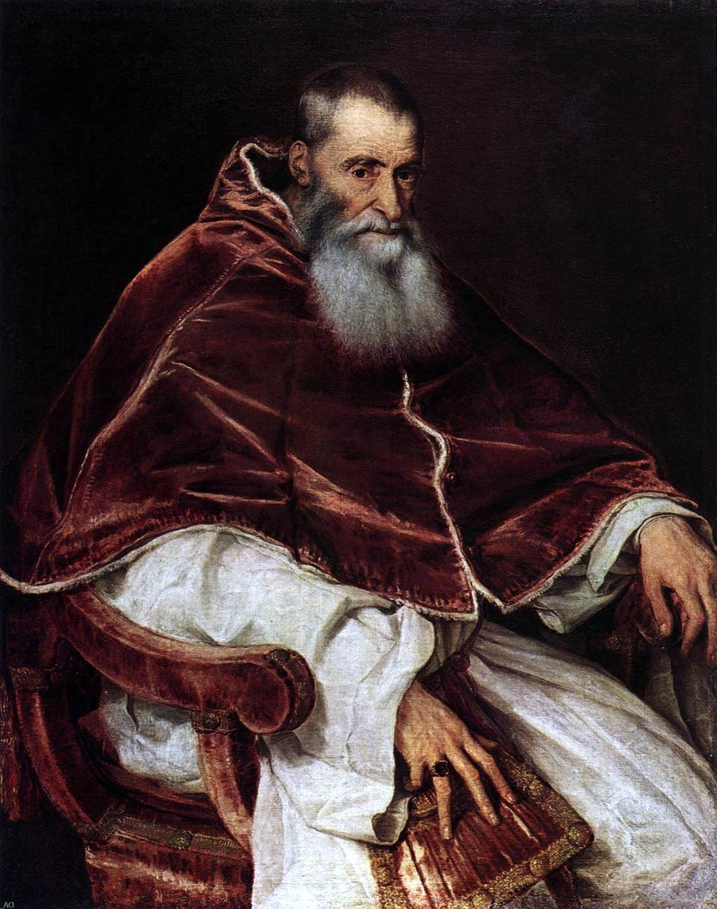 Titian Pope Paul III - Hand Painted Oil Painting