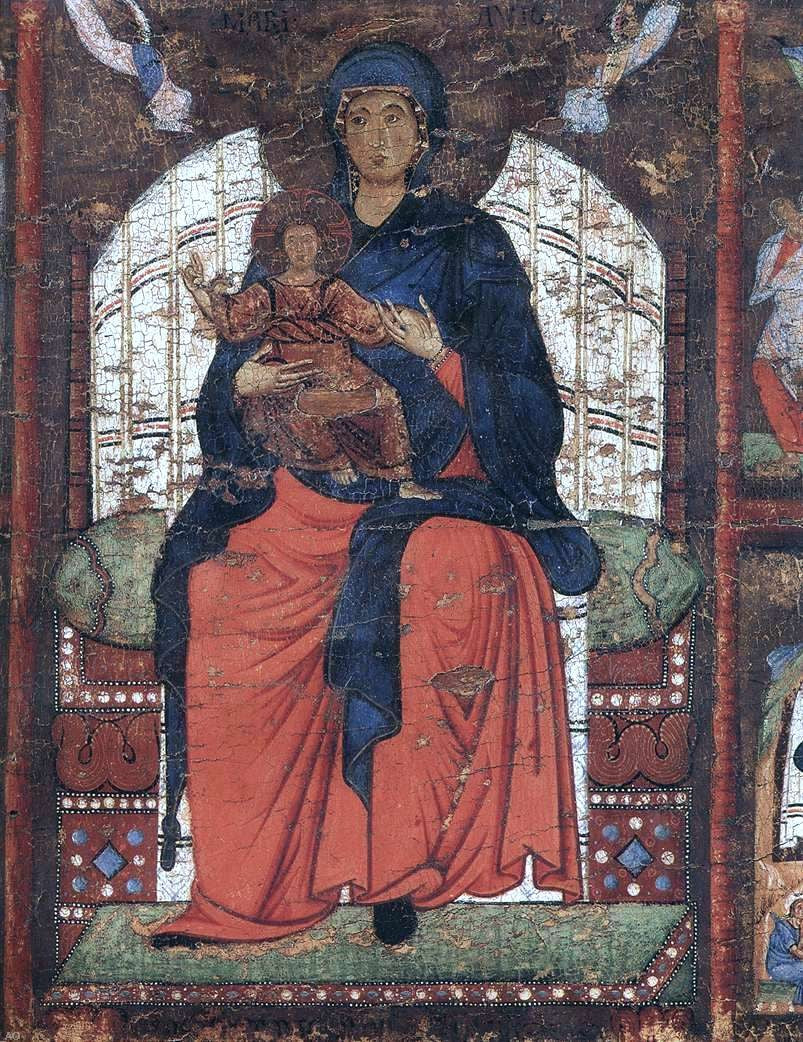Unknown (4) Masters Virgin and Child Enthroned with Scenes from the Life of the Virgin (detail) - Hand Painted Oil Painting