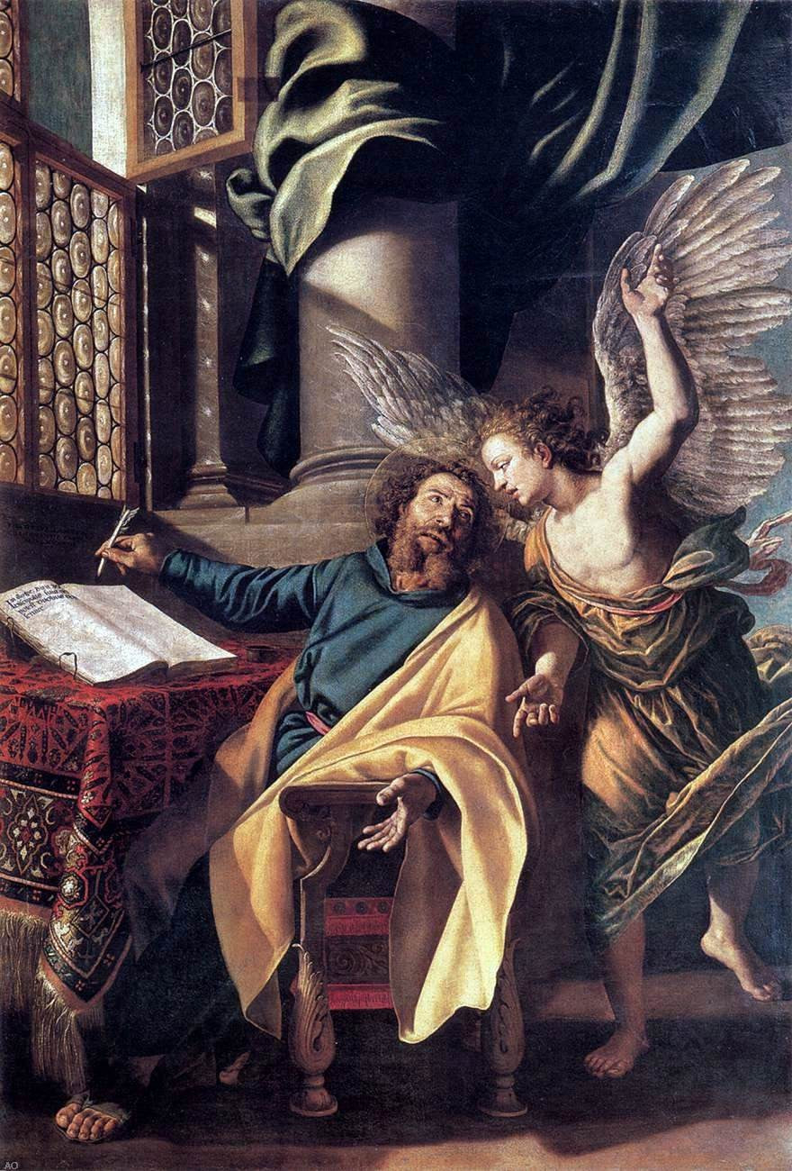  Vincenzo Campi St Matthew and the Angel - Hand Painted Oil Painting