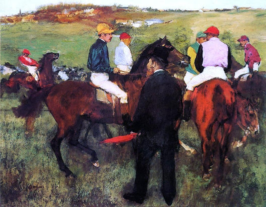  Edgar Degas Racehorses at Longchamp - Hand Painted Oil Painting