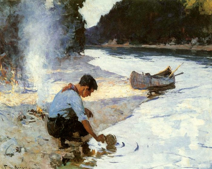 Camp by Frank Weston Benson - Hand Painted Oil Painting on Canvas