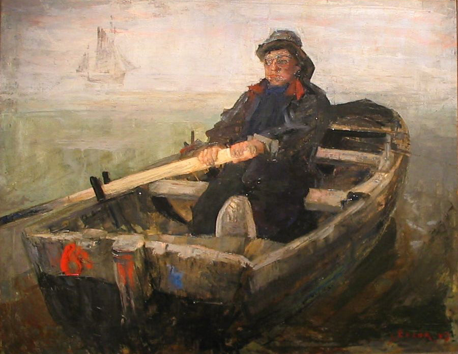 James Ensor The Rower - Hand Painted Oil Painting