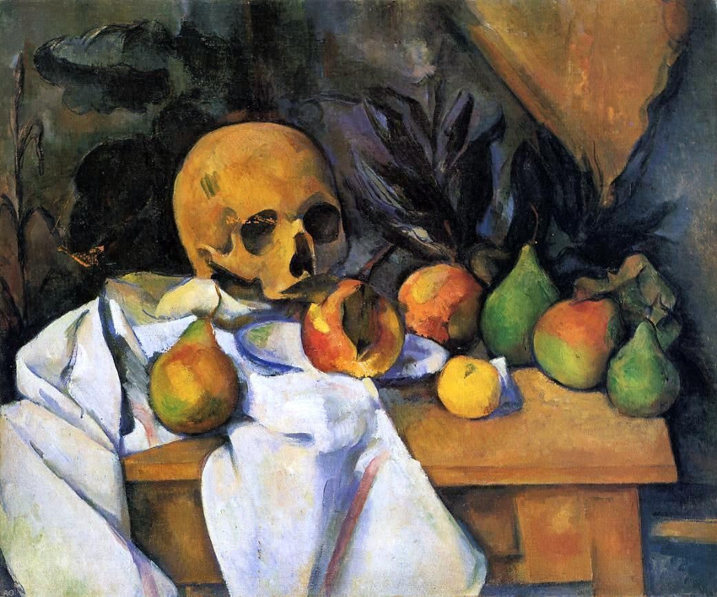 Paul Cezanne Still Life with Skull - Hand Painted Oil Painting