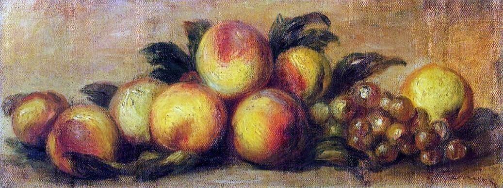 Pierre Auguste Renoir Still Life with Peaches and Grapes - Hand Painted Oil Painting