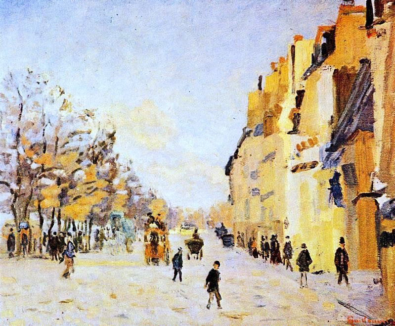 Armand Guillaumin Quai de Bercy - Snow Effect (also known as Paris, quai de Bercy, effet de neige) - Hand Painted Oil Painting