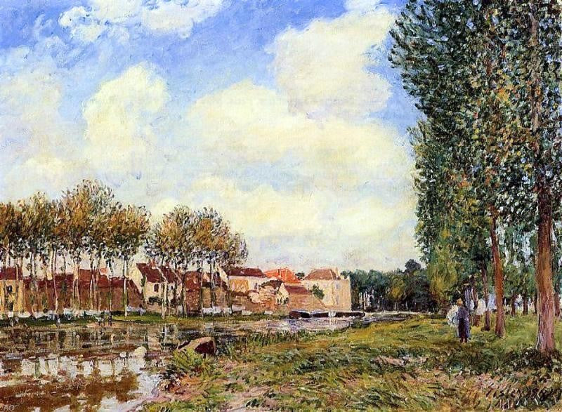 Alfred Sisley Banks of the Loing at Moret, Morning - Hand Painted Oil Painting