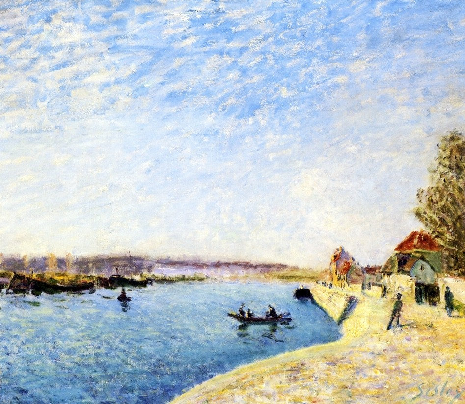 Alfred Sisley Saint-Mammes and the Banks of the Loing - Hand Painted Oil Painting