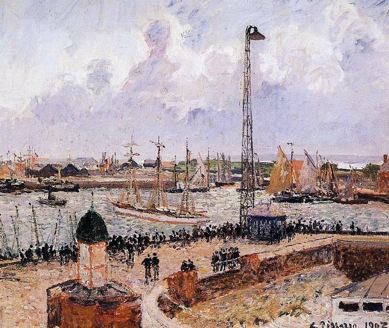 Camille Pissarro The Inner Harbor, Le Havre - Hand Painted Oil Painting