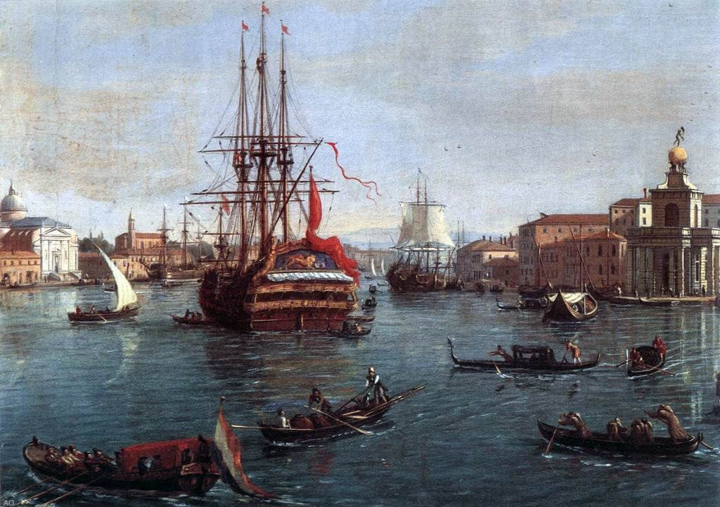Caspar Andriaans Van Wittel Bacino di San Marco (detail) - Hand Painted Oil Painting
