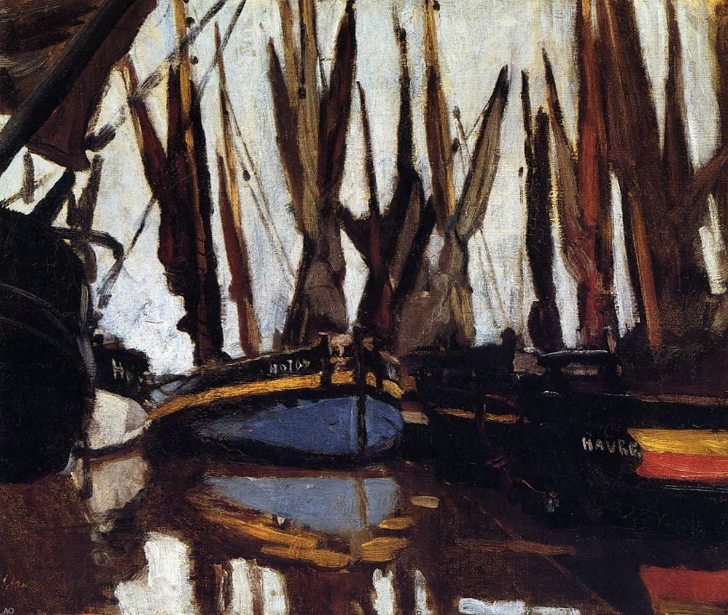 Claude Oscar Monet Fishing Boats (study) - Hand Painted Oil Painting