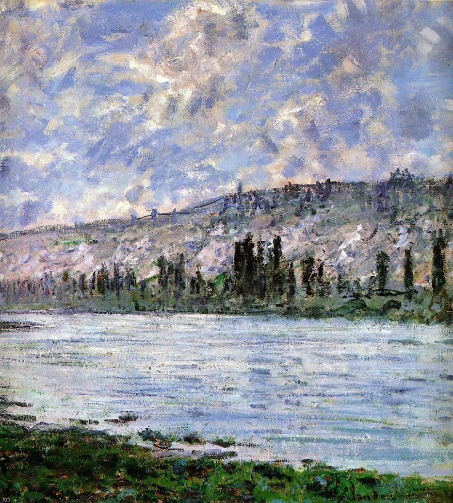 Claude Oscar Monet The Seine at Vetheuil (detail) - Hand Painted Oil Painting