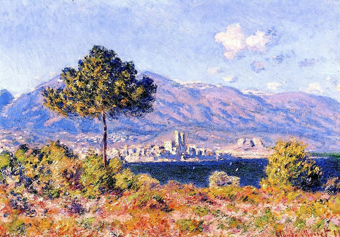 Claude Oscar Monet View of Antibes from the Notre-Dame Plateau - Hand Painted Oil Painting
