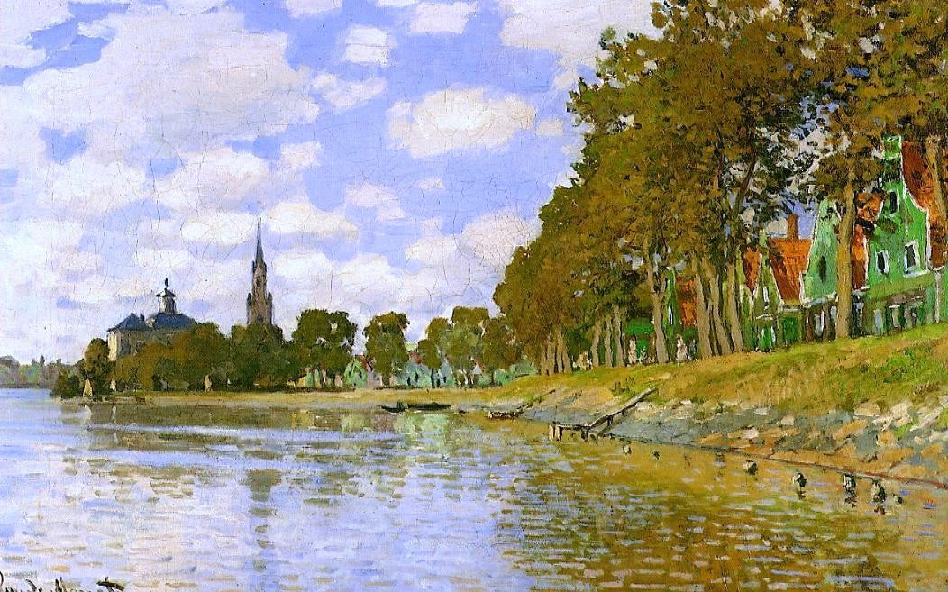 Claude Oscar Monet Zaandam - Hand Painted Oil Painting