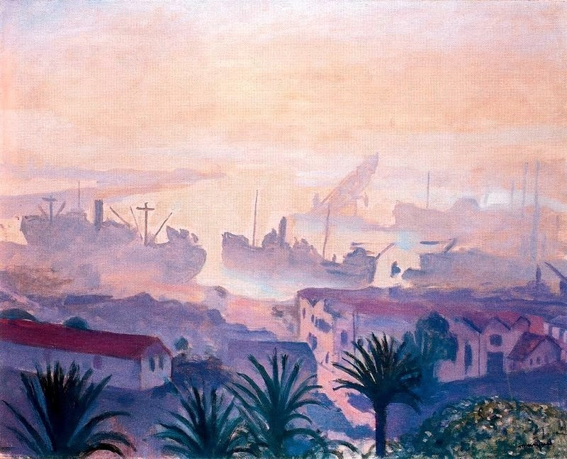 Albert Marquet The Port of Algiers with Haze - Hand Painted Oil Painting
