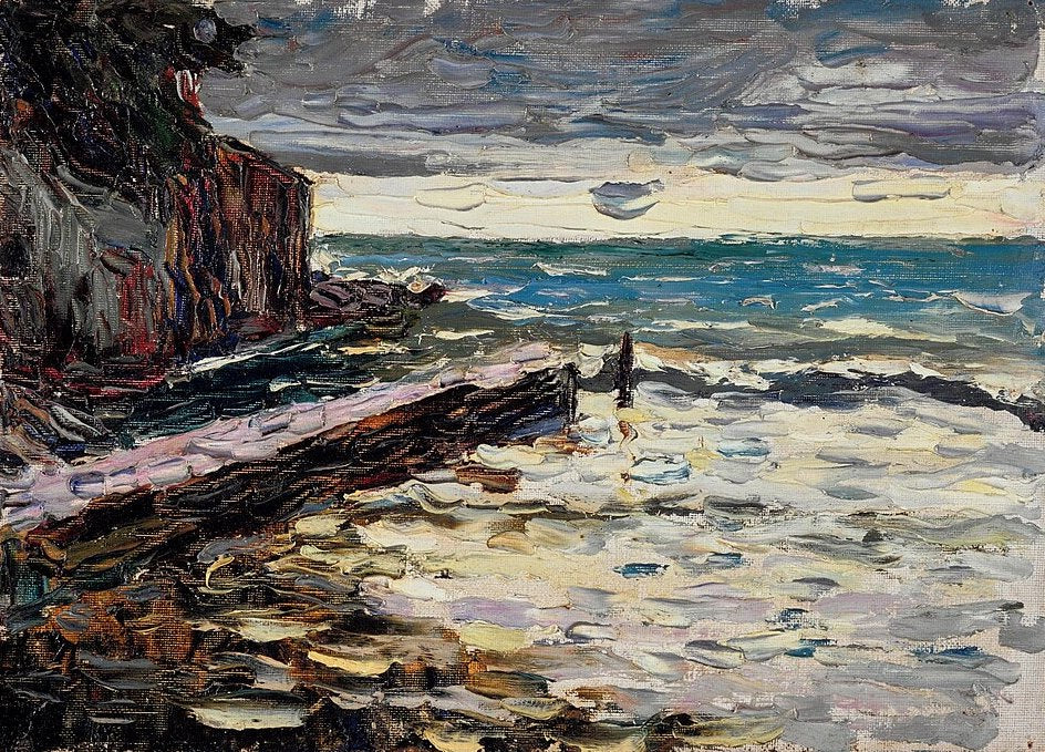 Wassily Kandinsky Rapallo, Stormy Sea - Hand Painted Oil Painting