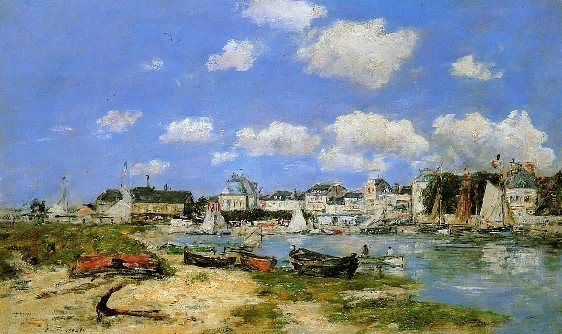 Eugene-Louis Boudin Trouville - Hand Painted Oil Painting