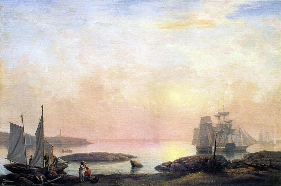 Fitz Hugh Lane Castine Harbor - Hand Painted Oil Painting