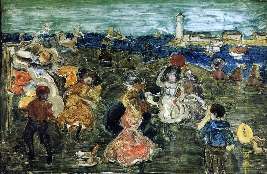 Maurice Prendergast Lighthouse - Hand Painted Oil Painting
