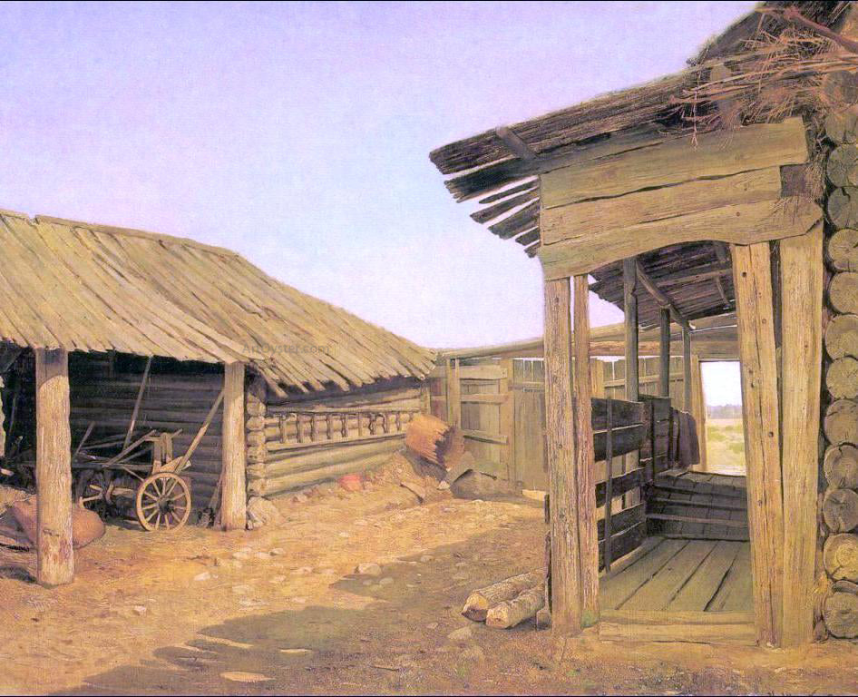 Ivan Ivanovich Shishkin Country Courtyard - Hand Painted Oil Painting