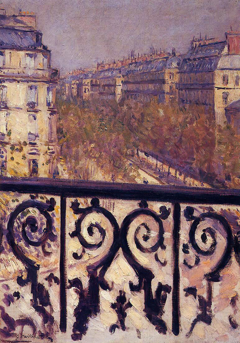 Gustave Caillebotte Balcony in Paris - Hand Painted Oil Painting