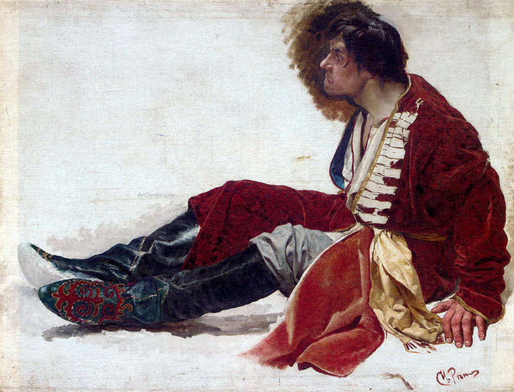 Ilia Efimovich Repin A Bemused Moment - Hand Painted Oil Painting