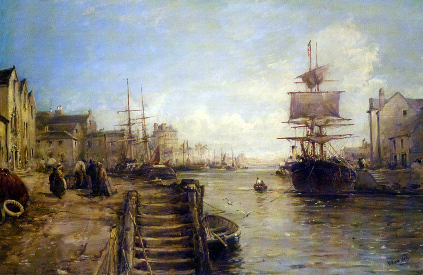 William Edward Webb A Bit of Poole Harbour - Hand Painted Oil Painting