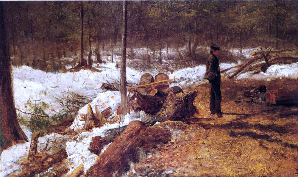 Eastman Johnson A Boy in the Maine Woods - Hand Painted Oil Painting