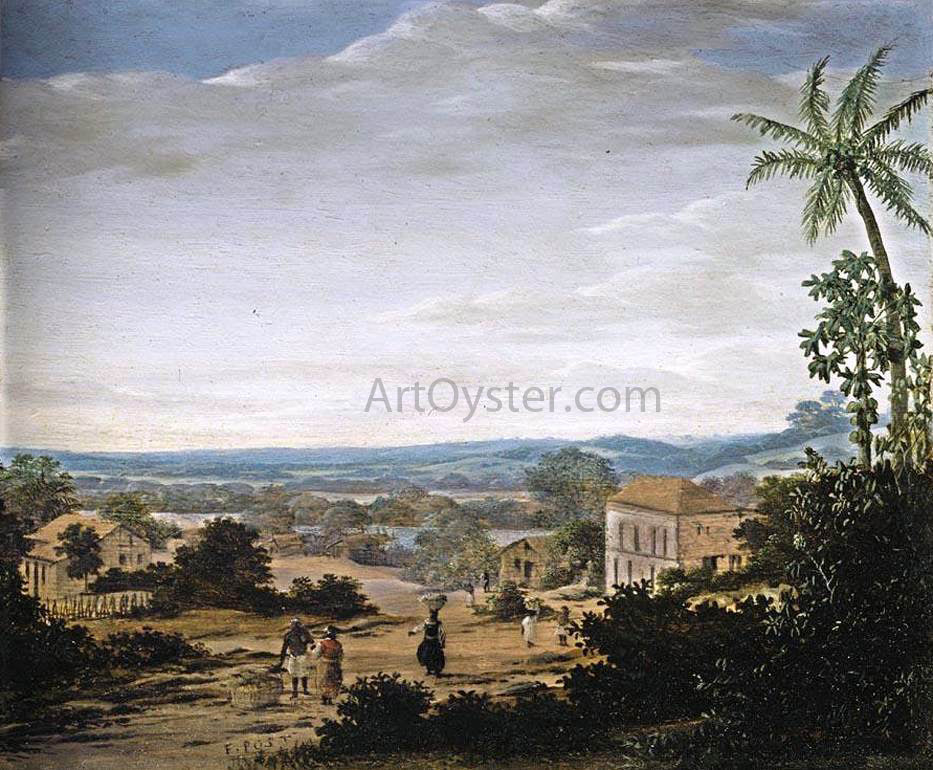 Frans Post A Brazilian Landscape - Hand Painted Oil Painting